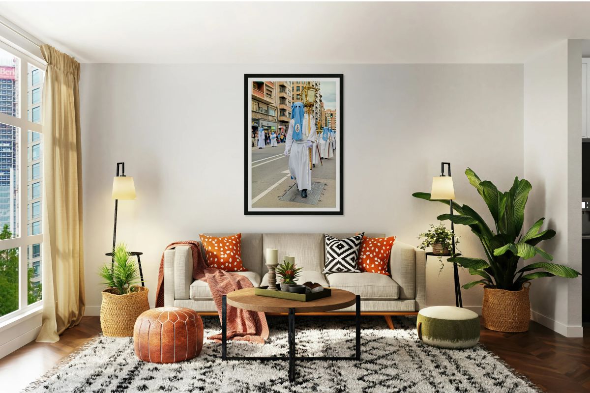 Processions during Easter Holy Week in Zaragoza Spain