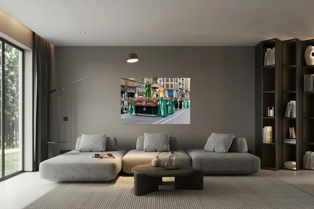 Procession during Easter Holy Week in Zaragoza Spain