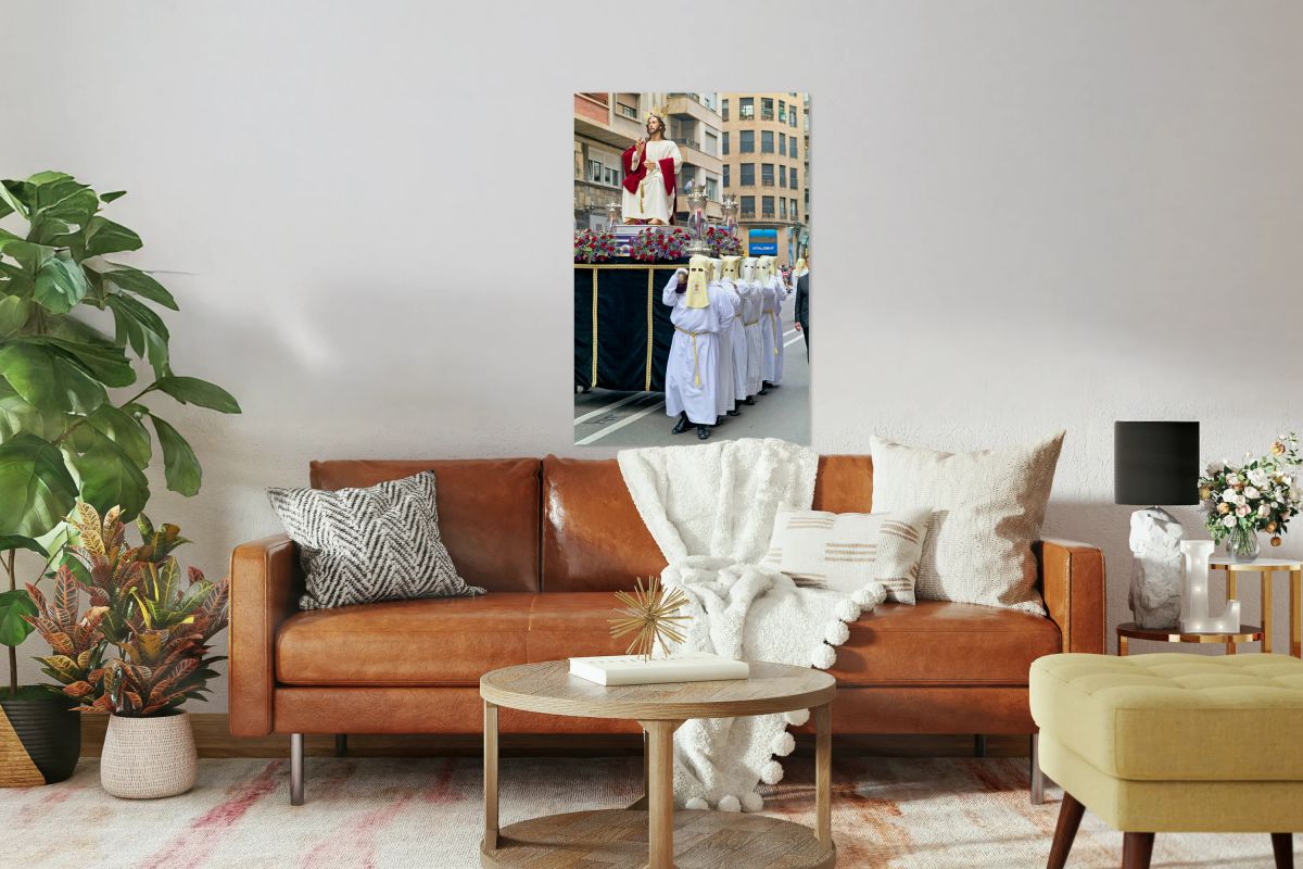 Processions during Easter Holy Week in Zaragoza Spain