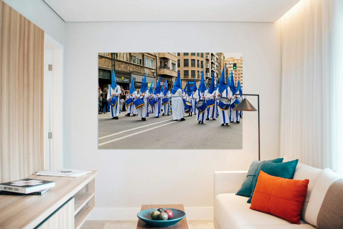 Processions during Easter Holy Week in Zaragoza Spain