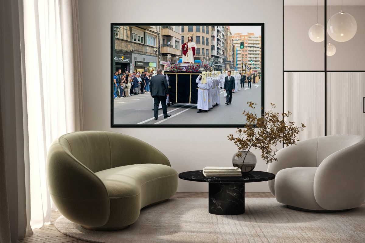 Easter Holy Week procession in Zaragoza Spain