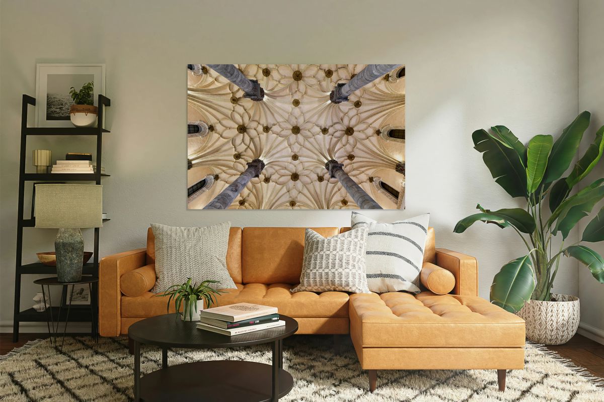 Artistic ceiling design in Zaragoza exhibition hall