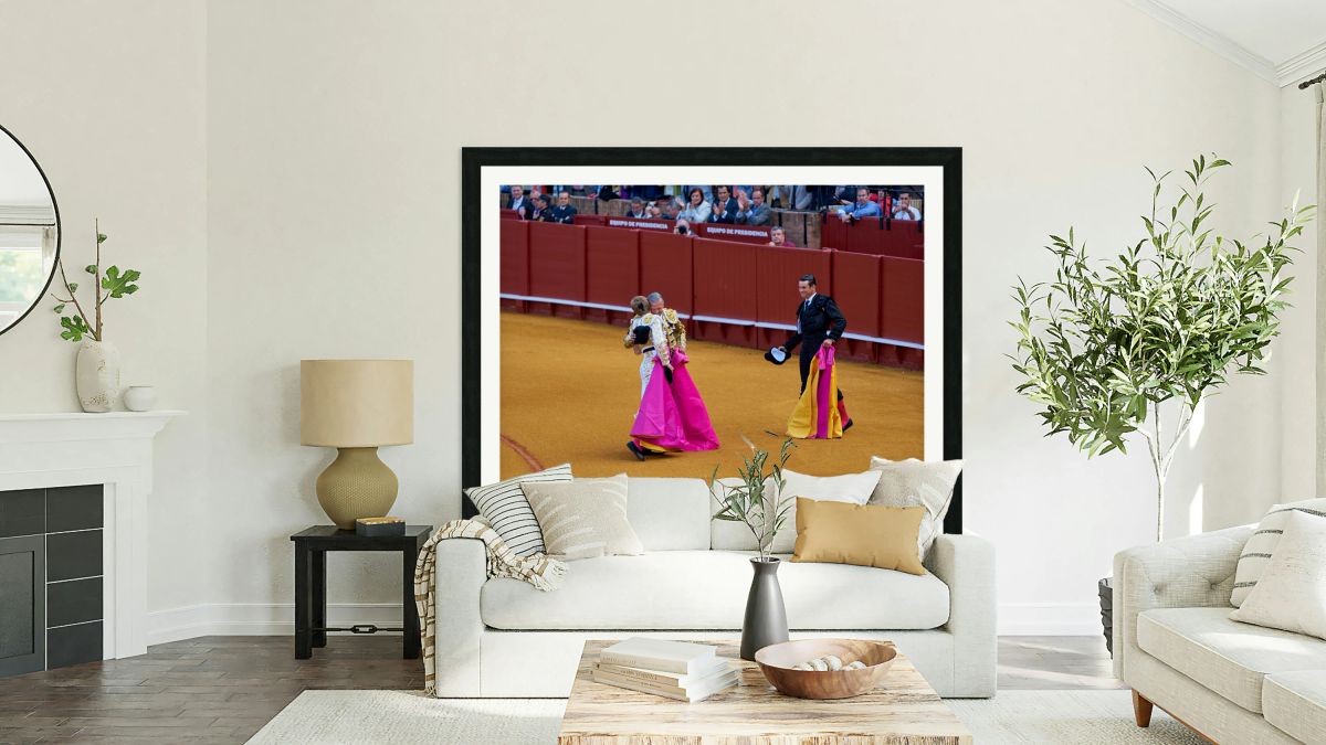 Bullfight at Seville Arena in Andalusia Spain with matadors