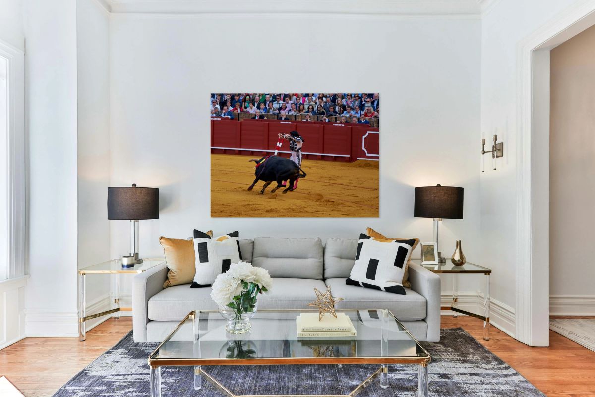 Bullfight event takes place in Seville Arena in Andalusia Spain