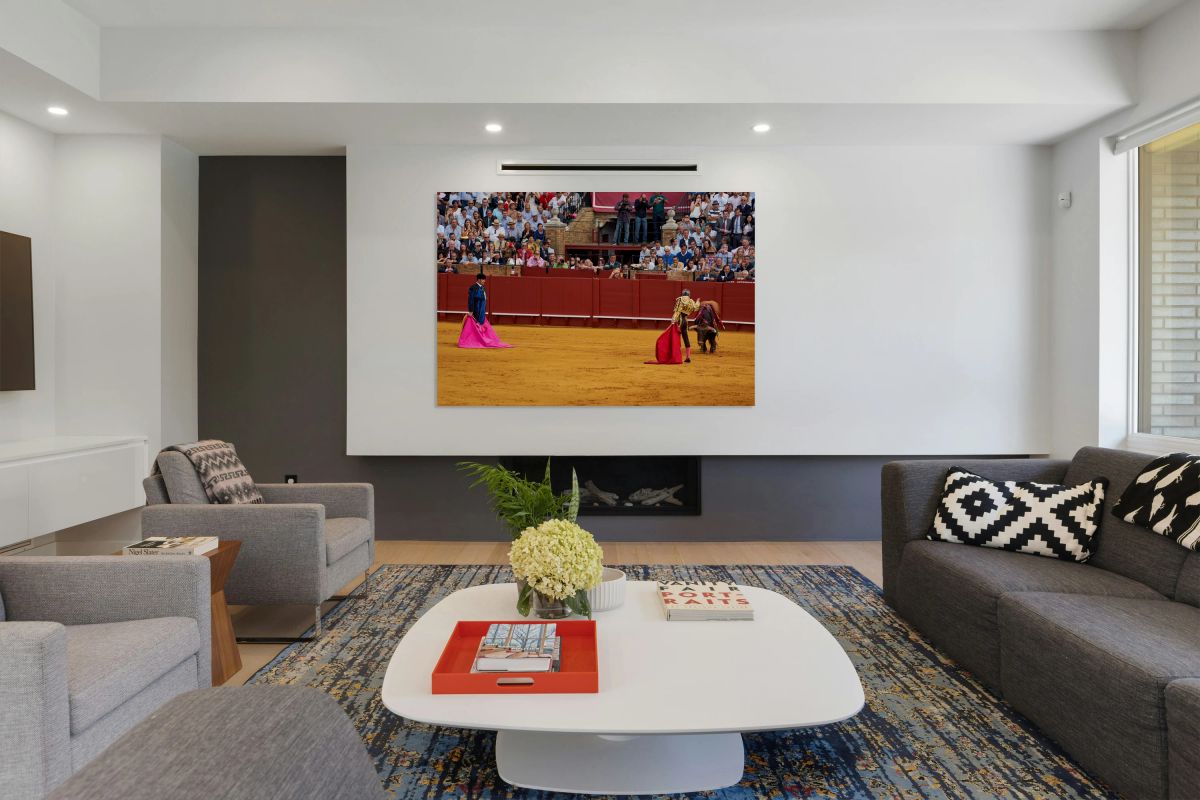 Bullfight event in Seville Arena during summer afternoon