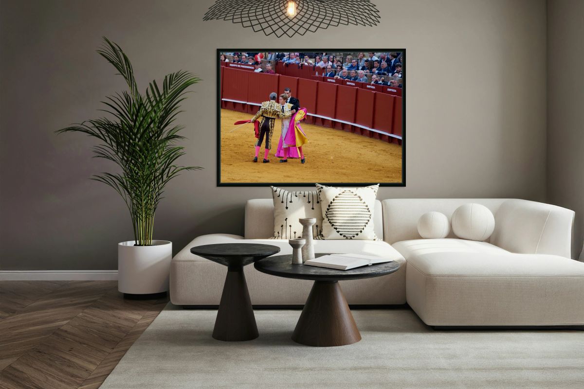 Bullfight takes place in Seville Arena Andalusia Spain