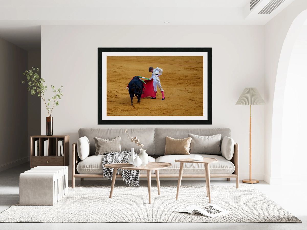 Bullfight taking place in Seville Arena in Andalusia Spain