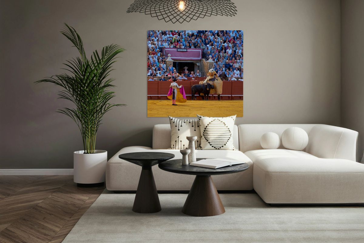 Bullfight event in Seville Arena during a sunny afternoon