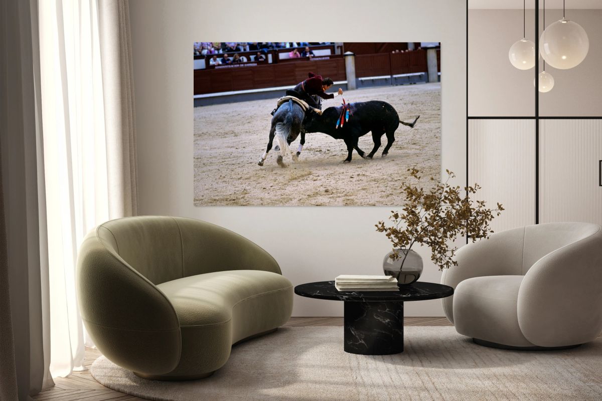 Bullfight on horseback at Las Ventas in Madrid Spain