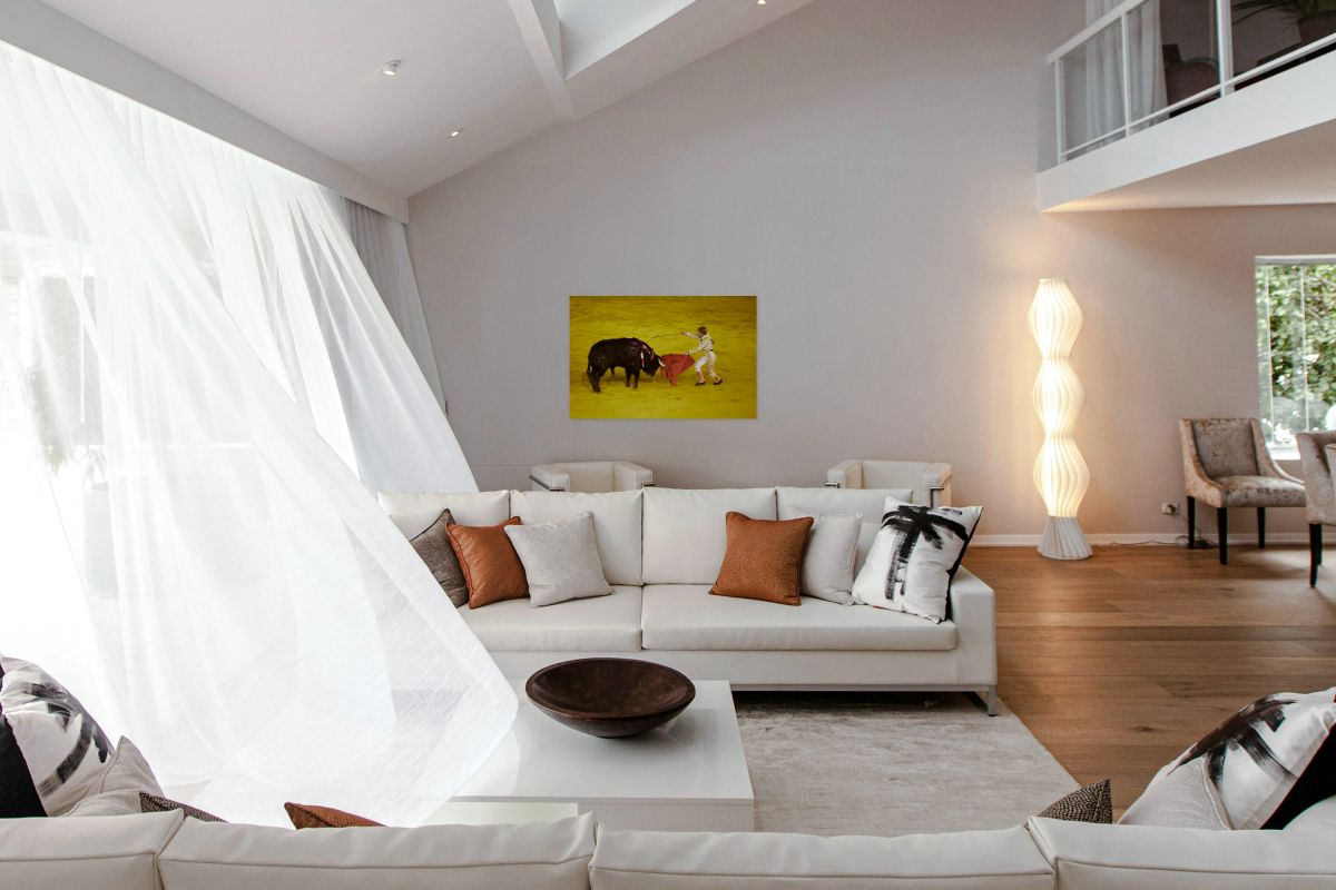 Bullfight takes place in Seville Arena Andalusia Spain