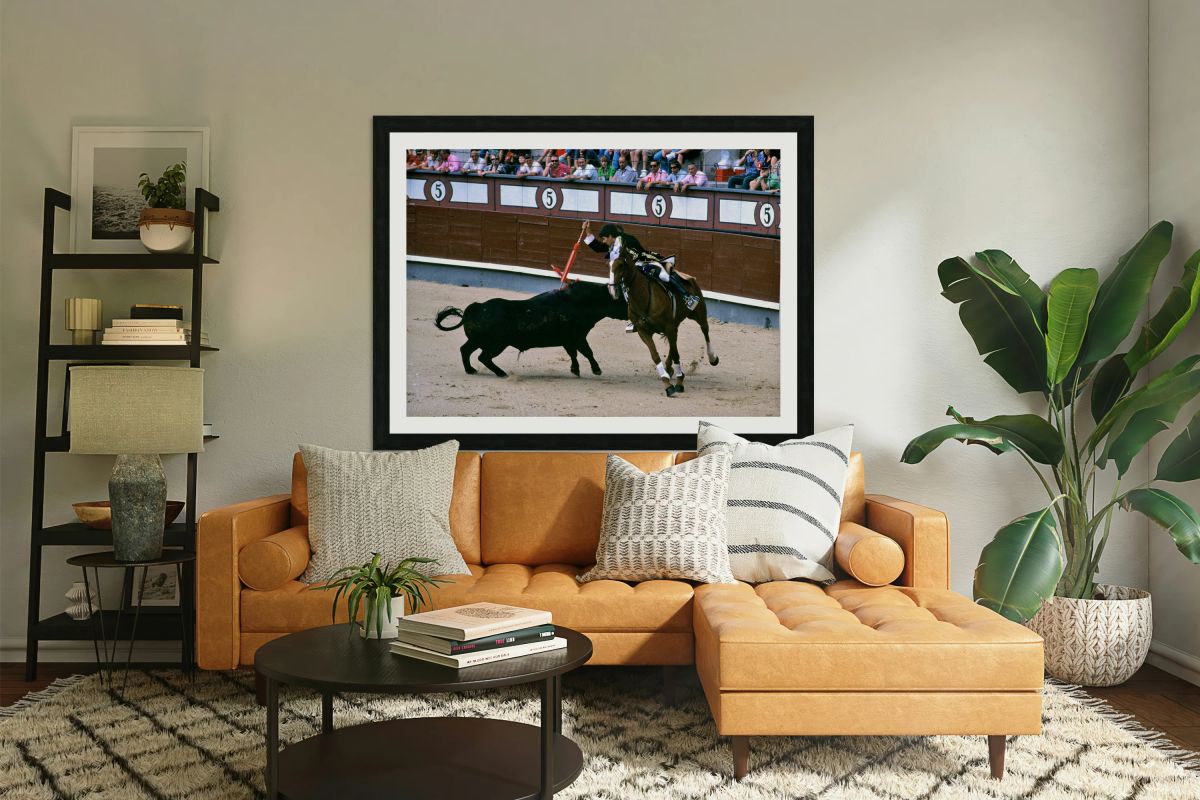 Bullfight on horseback at Las Ventas Bullring in Madrid