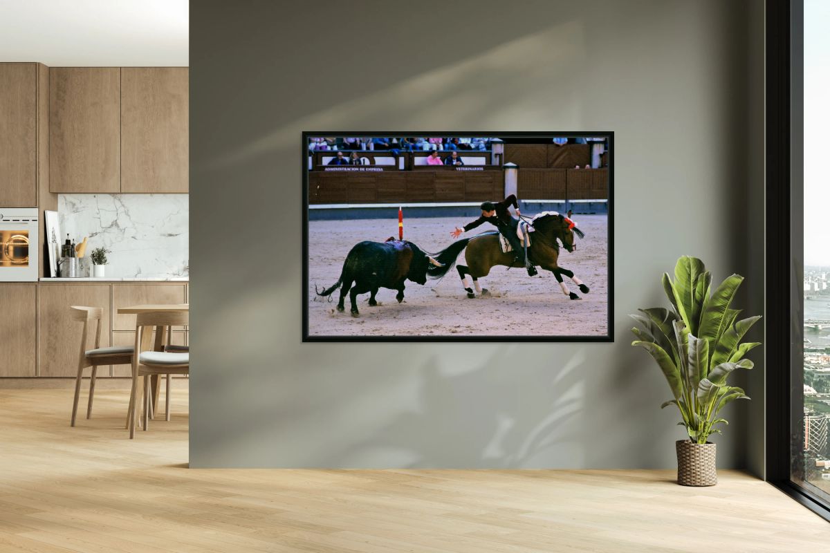 Bullfight on horseback at Las Ventas in Madrid Spain