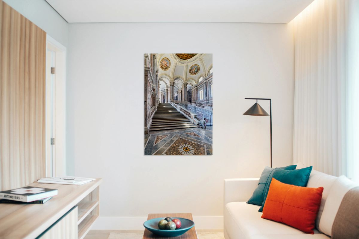 Scalone staircase of honour at Royal Palace in Caserta Italy