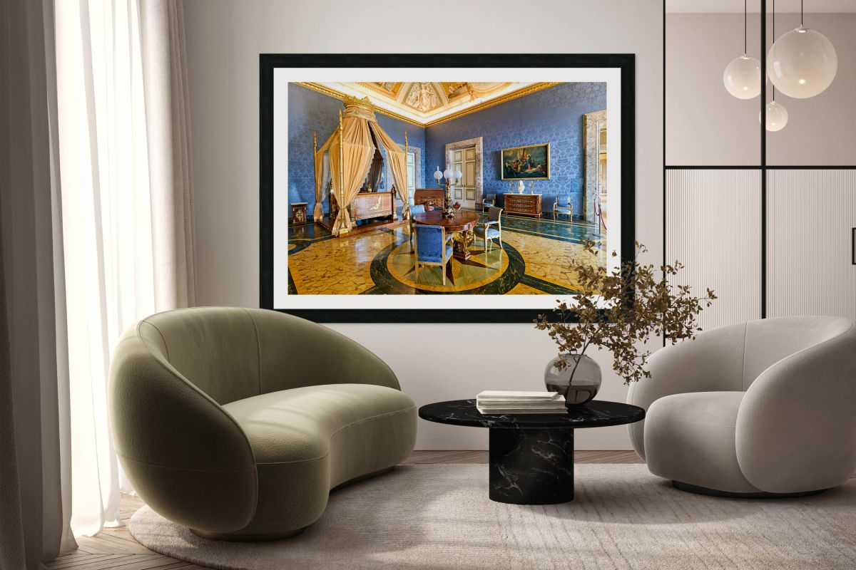 Royal bedroom of King Francis II in Caserta Campania Italy