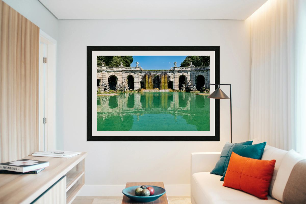 Fountain of Aeolus in Caserta Campania Italy on a sunny day