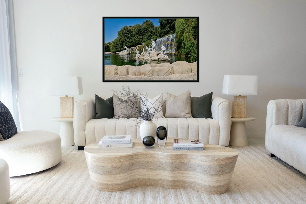 Fountain of diana and actaeon at royal palace in caserta