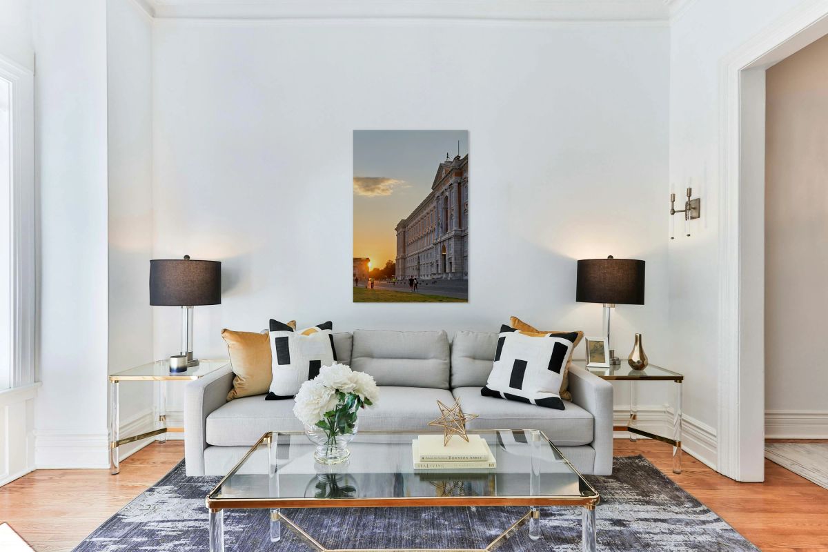 Sunset view of Royal Palace in Caserta Campania Italy