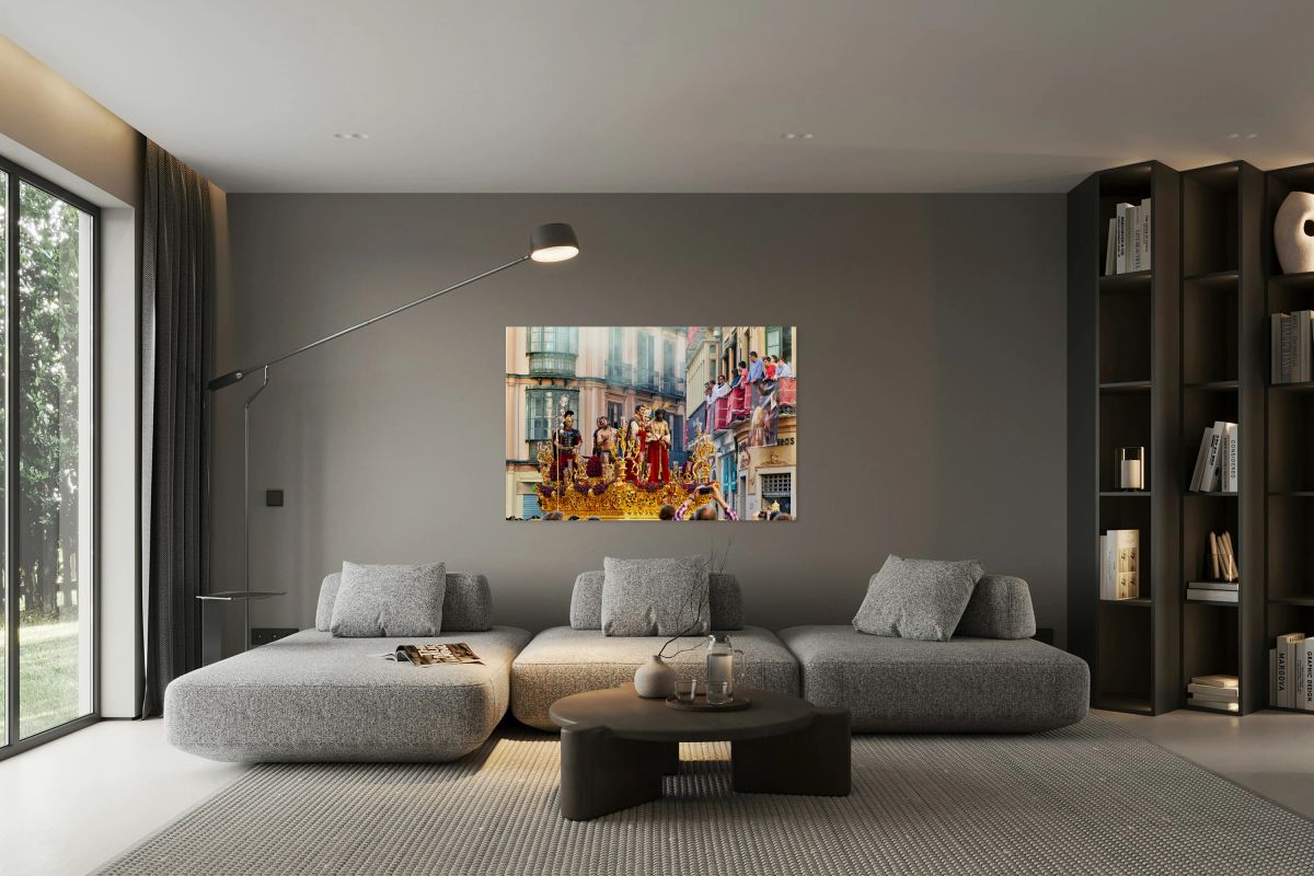 Procession during Easter Holy Week in Malaga Andalusia