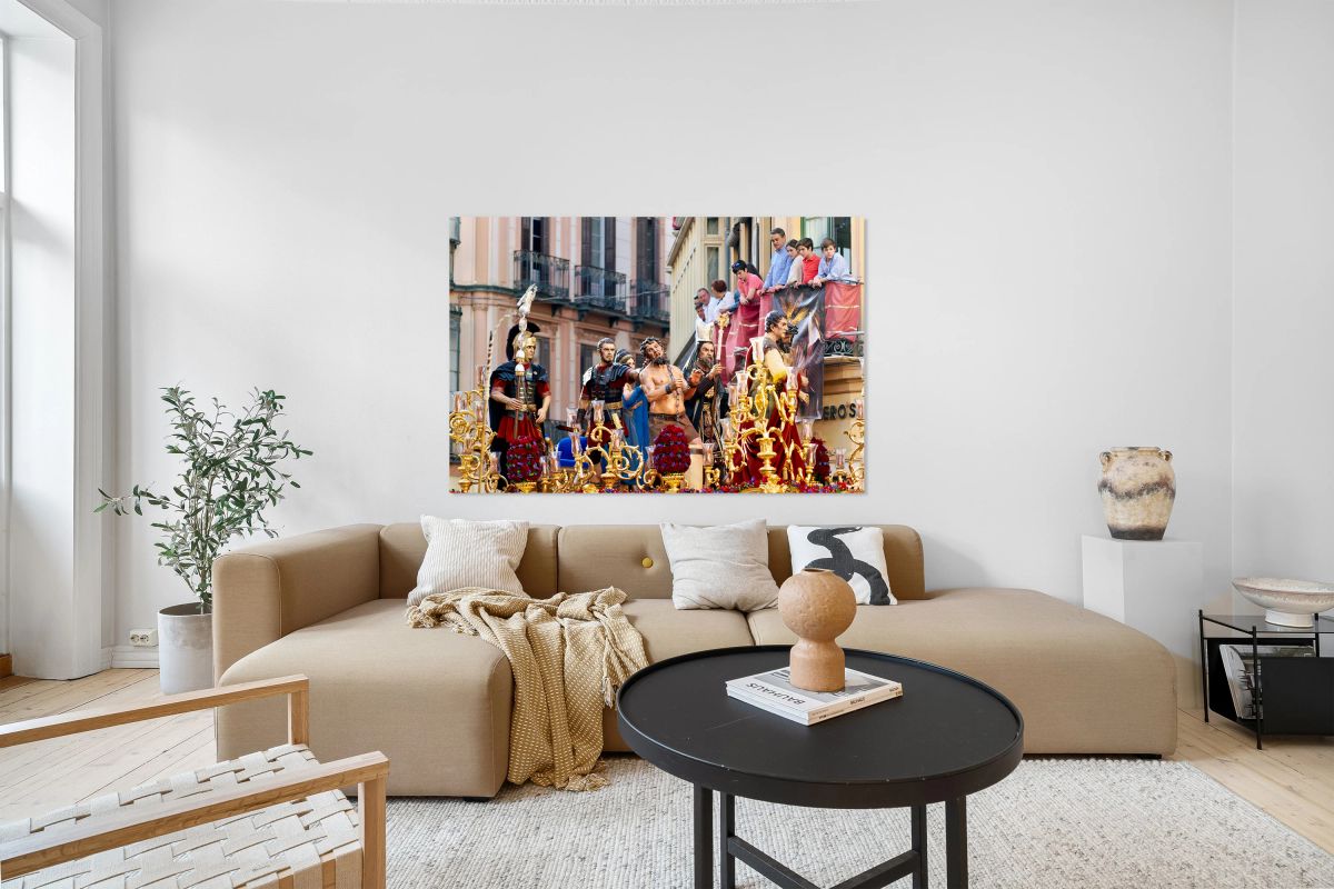 Procession during Easter Holy Week in Malaga Spain