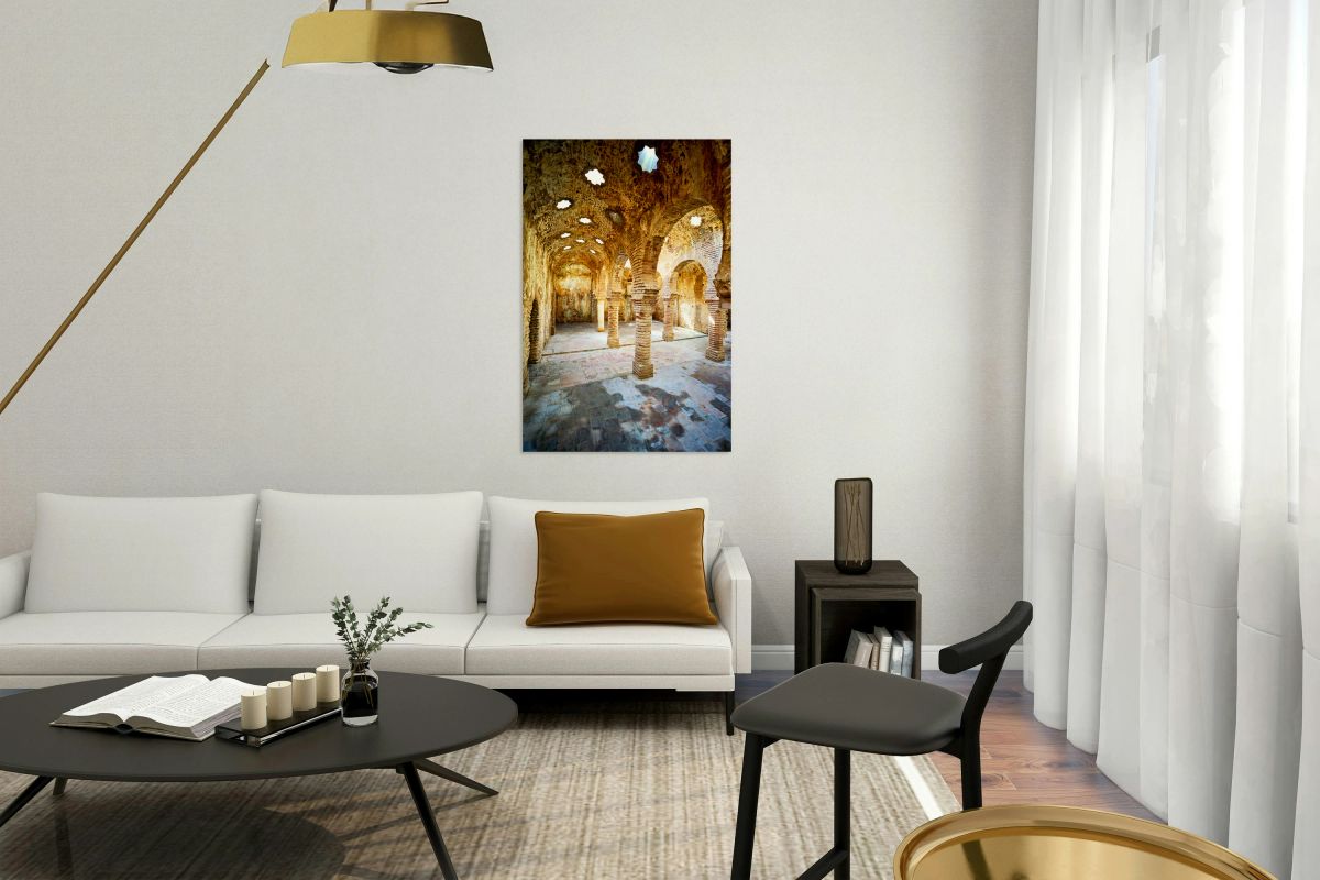 Exploring old Arab baths in Ronda Andalusia Spain