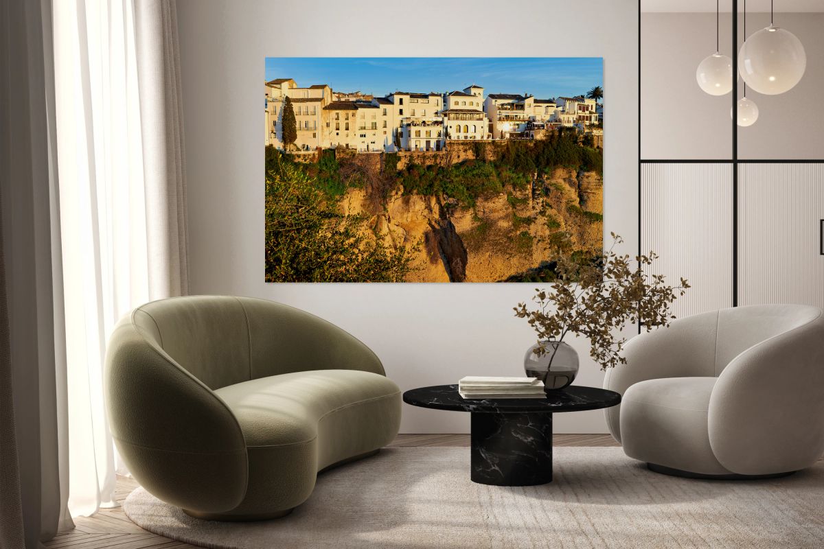 View of Ronda on the edge of El Tajo gorge in Andalusia