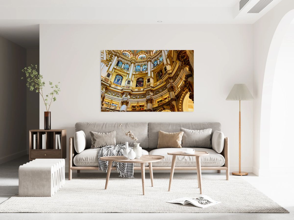 Exploring the grand interior of Granada Cathedral