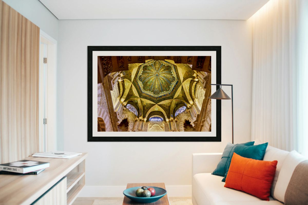 Admiring the Mezquitas breathtaking ceiling