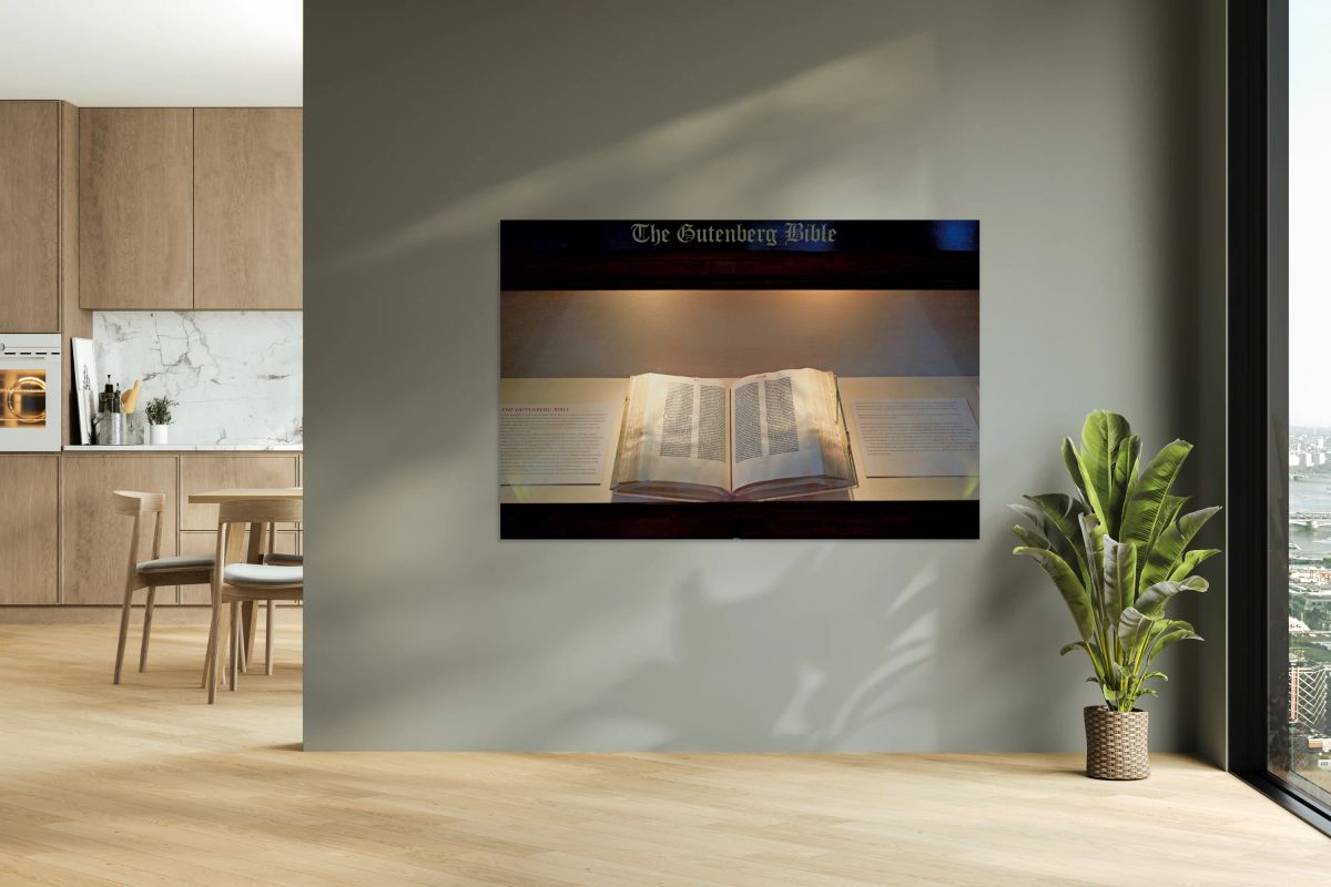 Gutenberg Bible display at the Library of Congress
