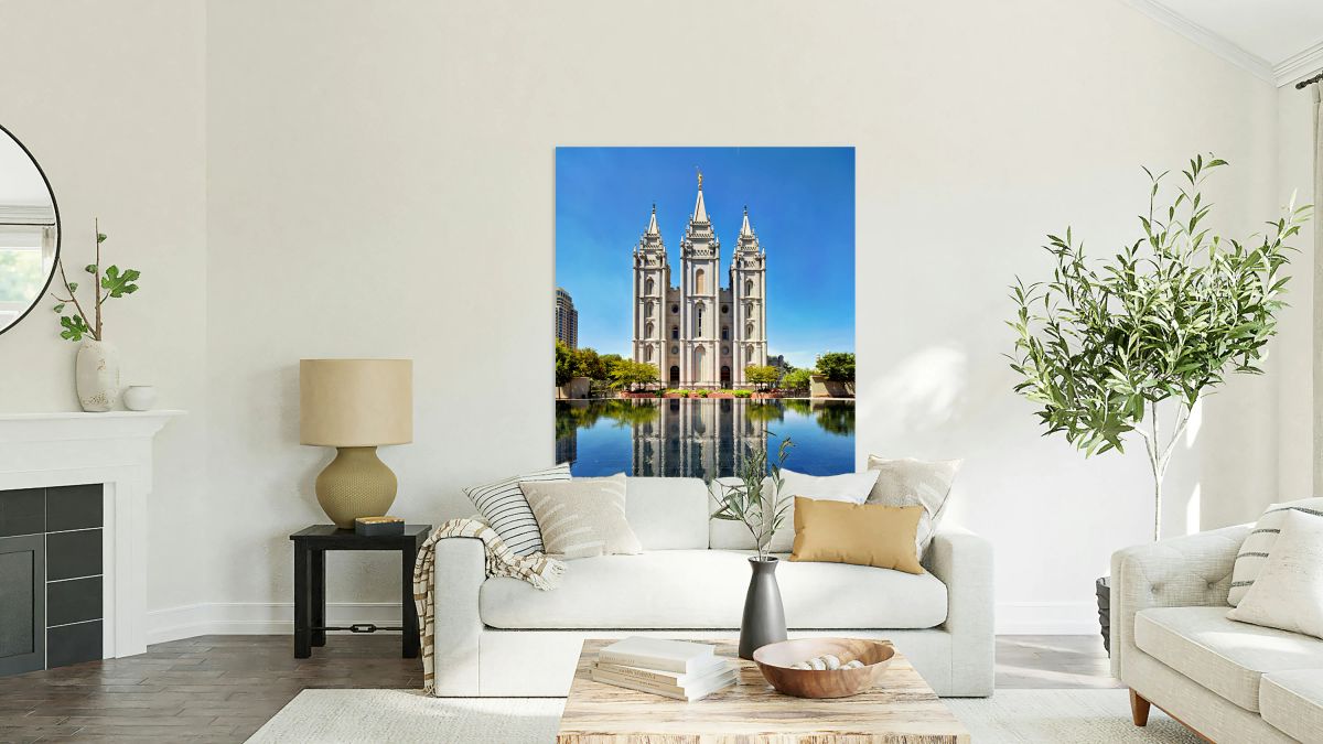 Salt Lake Mormon Temple reflection in Salt Lake City