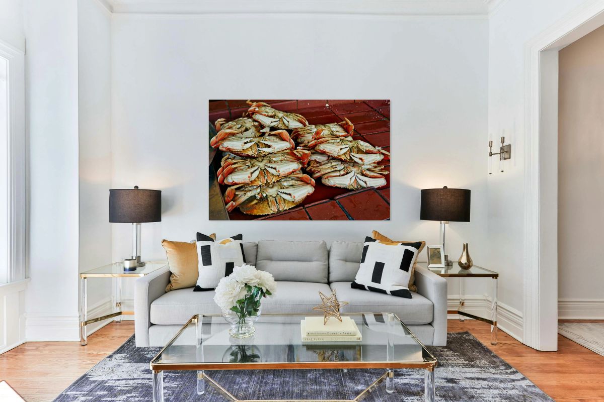 Dungeness crabs on display at Fishermans Wharf