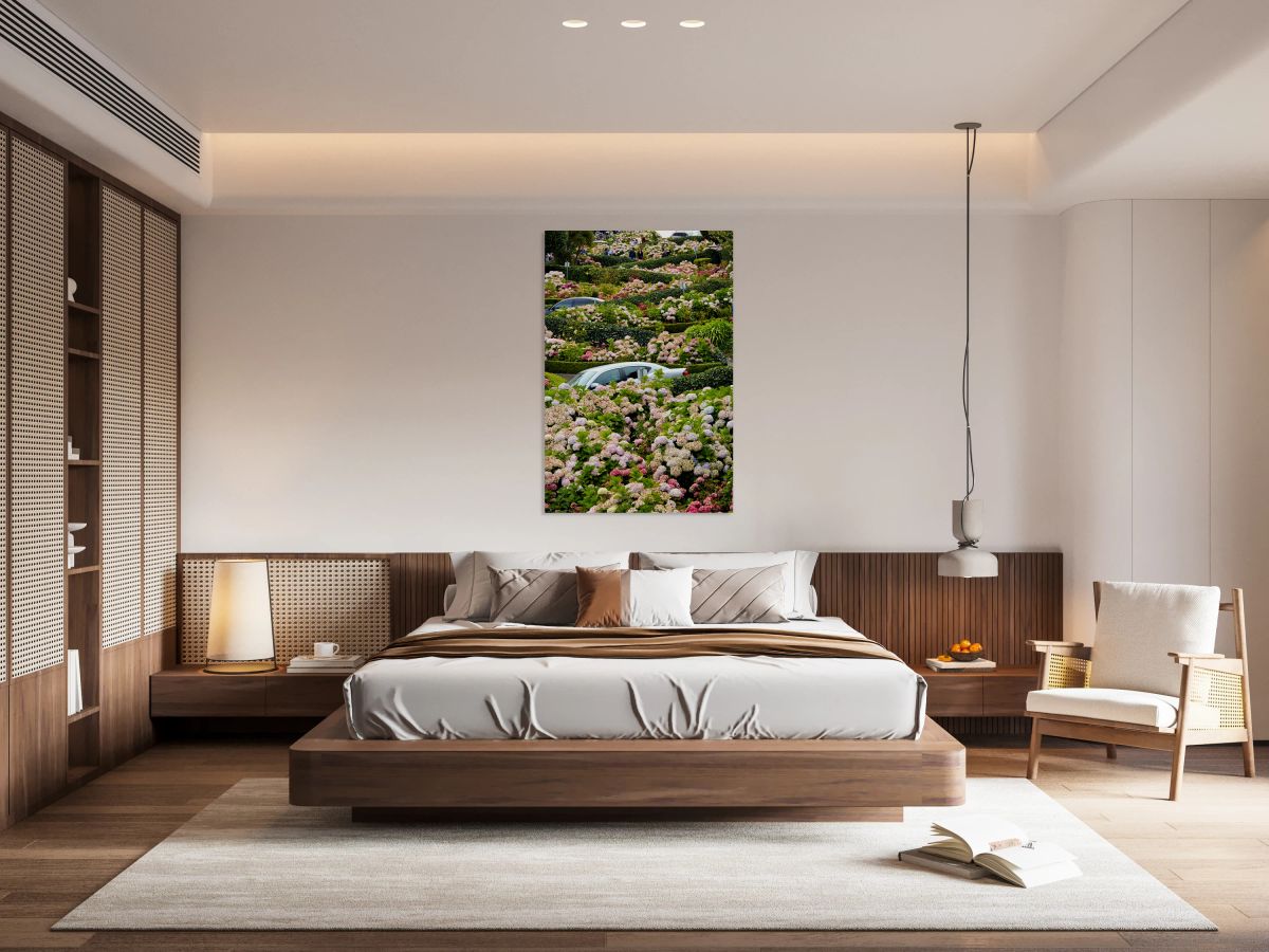 Visitors stroll Lombard Streets winding paths