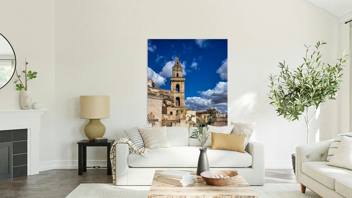 Saint Peter Barisano stands in Matera Italy