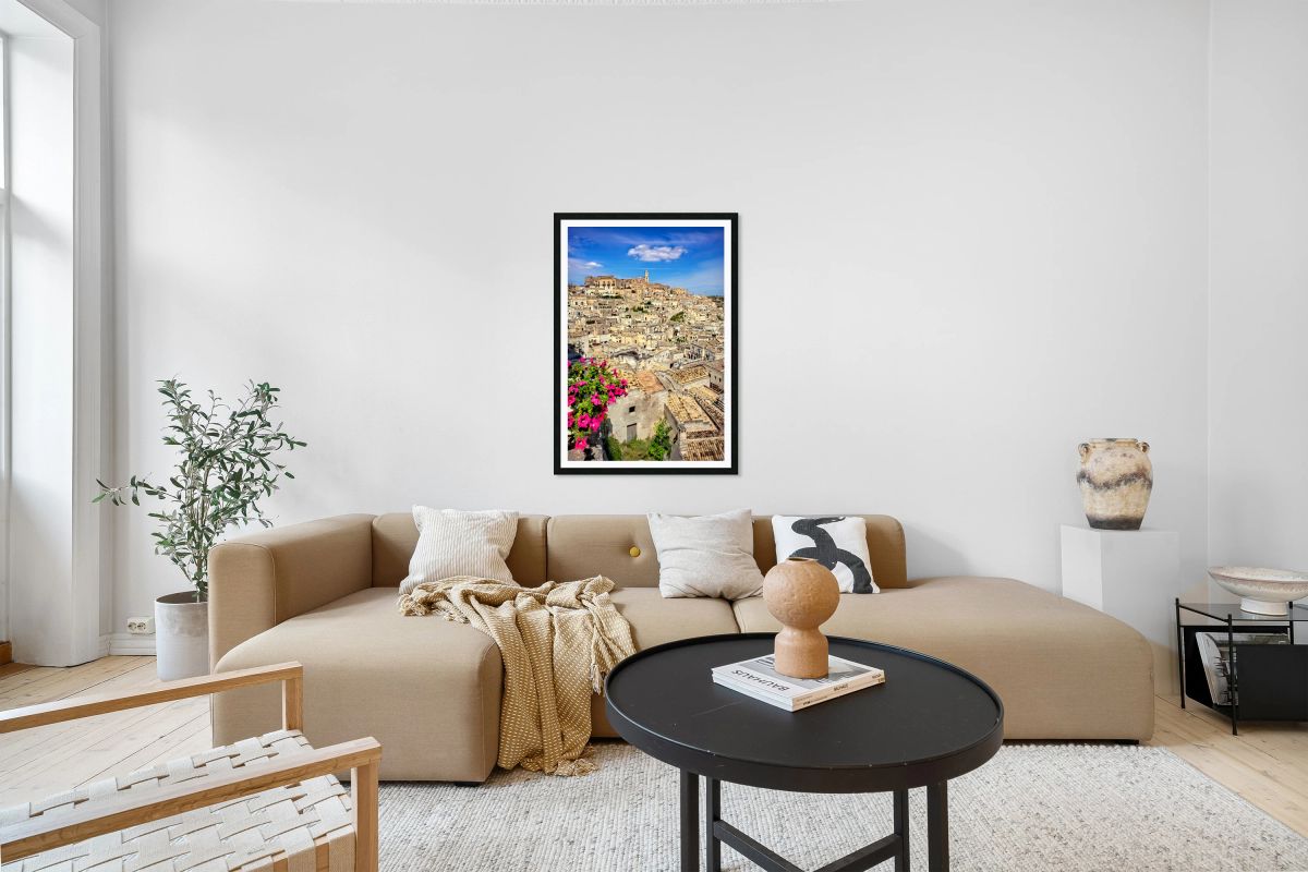 Cityscape view of Sassi di Matera in Basilicata Italy