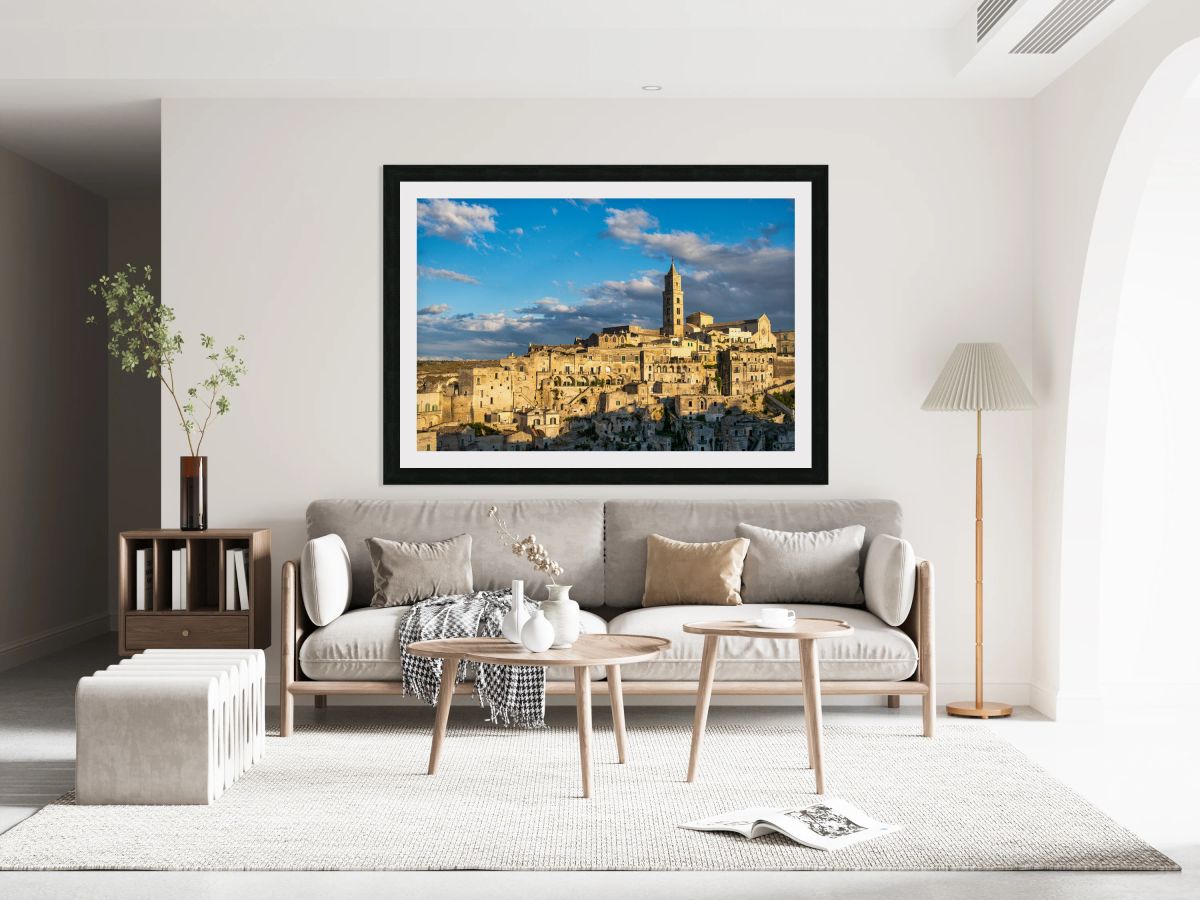Cityscape of matera in basilicata italy