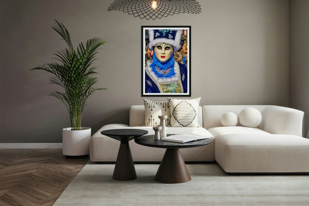 Colorful masks at Venice Carnival in Italy