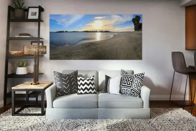 Panoramic San Diego Sunset on the Beach  Reproduction