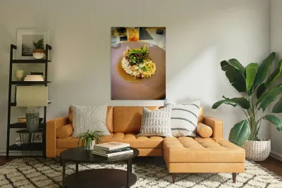 Earth Ocean Flame: A Coastal Culinary Portrait Reproduction