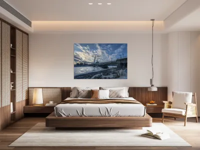 Winter on the Esplanade Riel Reproduction