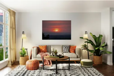 Red Wine Sunset Reproduction