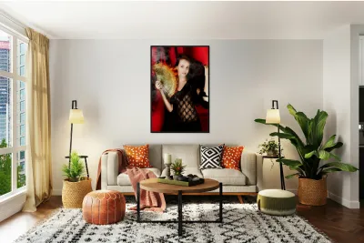 Hot Female Fire Dancer Reproduction