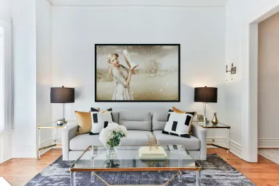 Vintage Woman Dreaming Of A Europe Travel Escape Reproduction