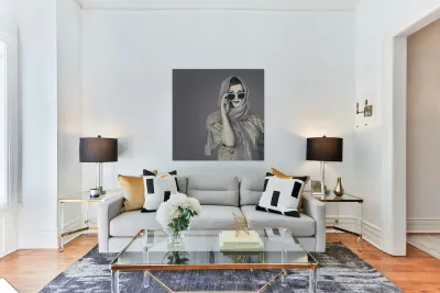 Classical female in vintage fashion accessories Reproduction