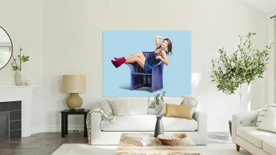 Woman sitting on a chair Reproduction