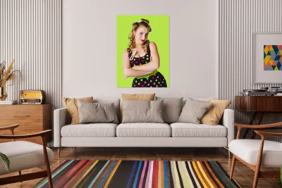 Happy young housewife Reproduction