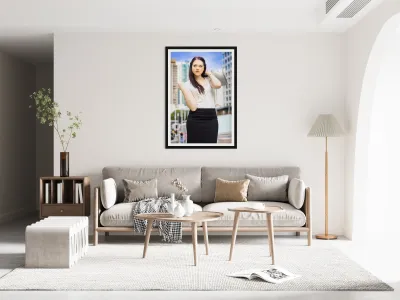 Professional City Lawyer Holding Silver Briefcase Reproduction