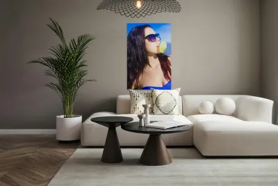 Woman On Vacation Reproduction