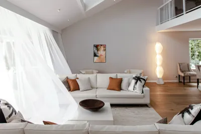 Unhappy Woman Smoking Cigarette Reproduction