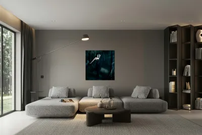 Moody portrait of an elegant mysterious woman Reproduction