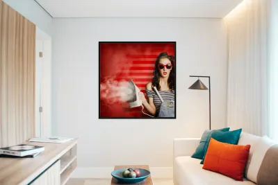 Pin up housekeeping maid Reproduction