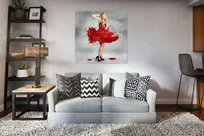 Paint dress pin-up Reproduction